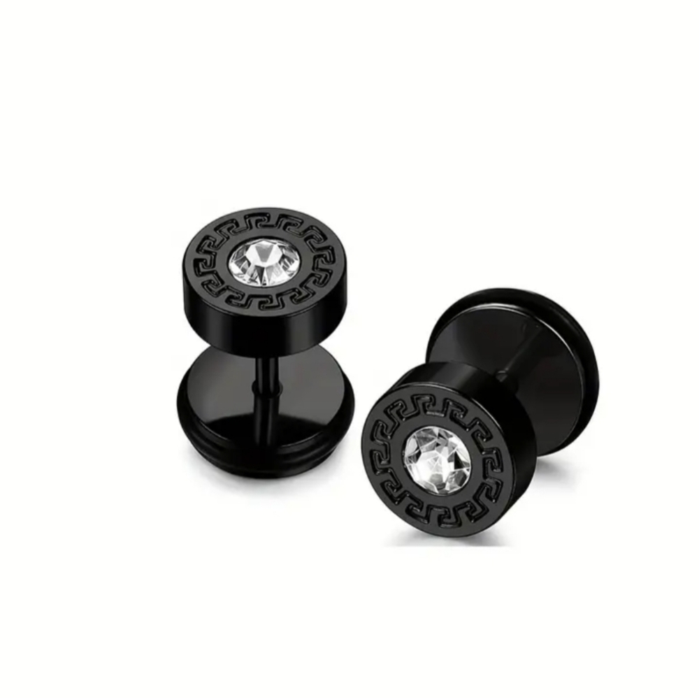 Faux gauge earrings